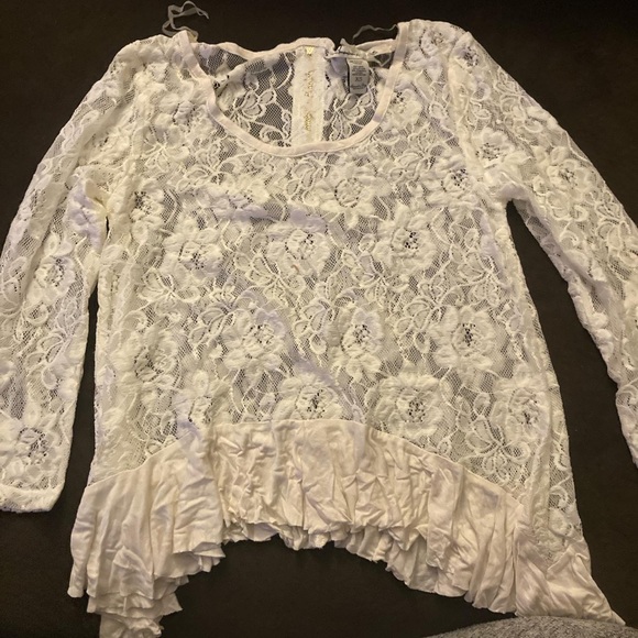 NWT American Rag Cie Blouse Top COLOR TAN SIZE MEDUIM - Picture 7 of 8